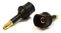 Verloopstuk van 3.5mm mini-TOSLINK naar gewone TOSLINK